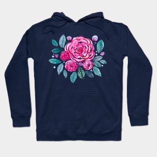 Spring roses bouquet - pink Hoodie